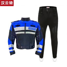 夏季特勤蓝网铁骑服骑行服HYQA1010